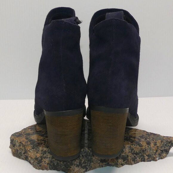 Women's Bos&Co Belfield blue ankle block heel boot suede sz 8/8.5 - Picture 4 of 11